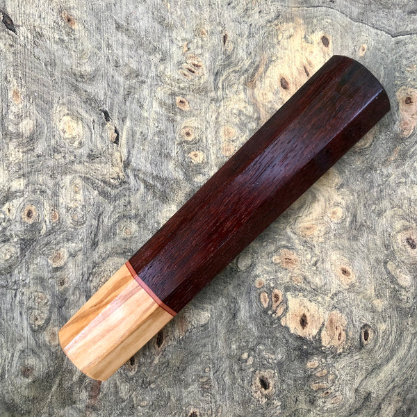 Custom Japanese Knife handle (wa handle) - Rosewood and olive