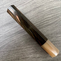 Custom Japanese Knife handle (wa handle)  for 165-210mm :  Mun Ebony and blonde horn