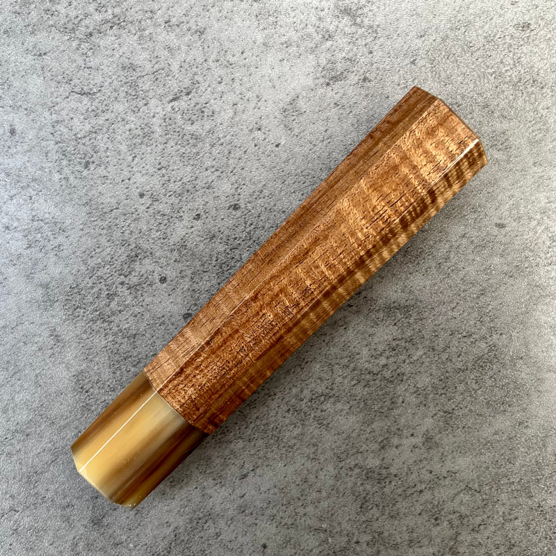 Custom Japanese Knife handle (wa handle)  for 165-210mm :  Tasmanian Blackwood and horn