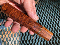 Custom Japanese Knife handle (wa handle) for 210mm - Figured Narra with Tasmanian Blackwood