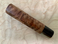 Custom Japanese Knife handle (wa handle) - Maple Burl and horn