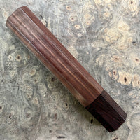 Custom Japanese Knife handle (wa handle)  for 165-210mm  -  curly black walnut and wenge