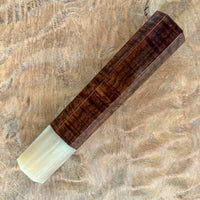 Custom Japanese Knife handle (wa handle)  for 180-210mm : Ringed Gidgee and blonde horn