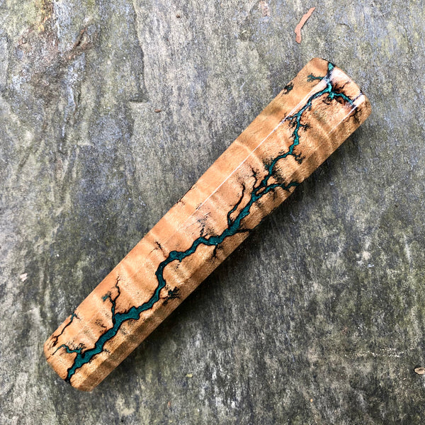 Custom Japanese Knife handle (wa handle) - Litchenberg Malachite