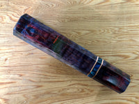 Custom Japanese Knife handle (wa handle)  for 210 mm -   blue/red/purple dyed Masur Birch