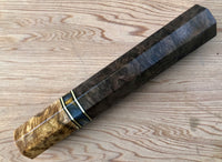 Custom Japanese Knife handle (wa handle) for 165-210mm - Canxan burl with Amboyna burl