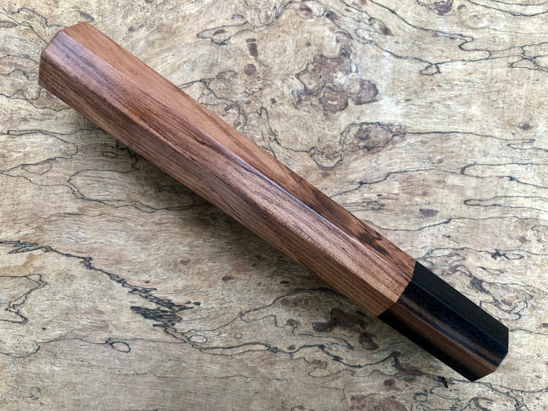 Custom Japanese Knife handle (wa handle)  for 240mm - Honduran Rosewood and Macassar ebony
