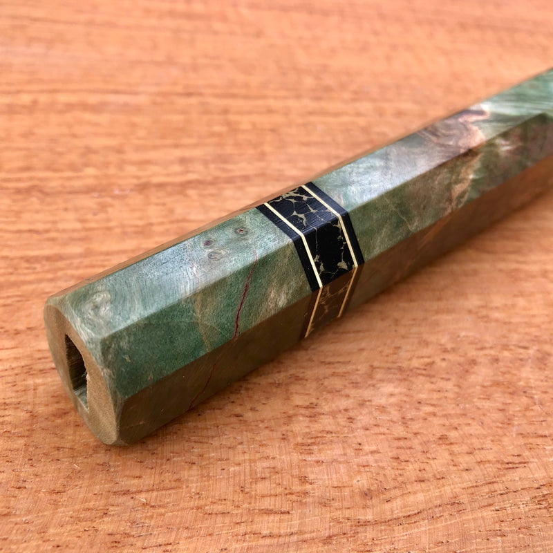 Custom Japanese Knife handle (wa handle) - dyed box elder