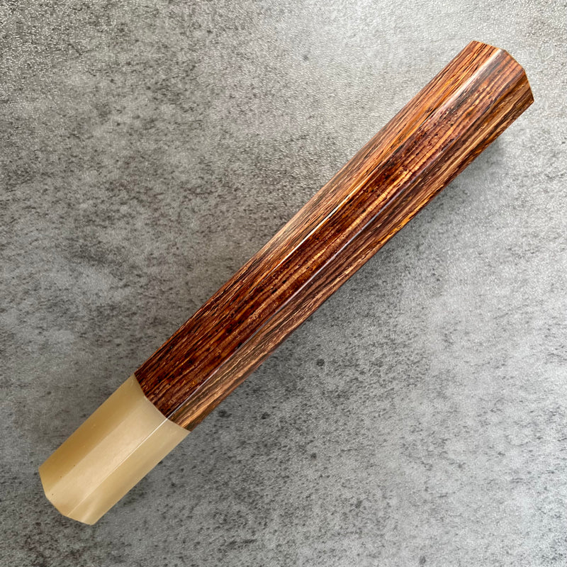 Custom Japanese Knife handle (wa handle)  for 240-270 mm : Cocobolo and  blonde horn