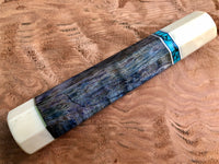 Custom Japanese Knife Handle - dyed maple with faux ivory