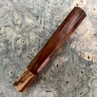 Custom Japanese Knife handle (wa handle)  for 240mm - Curly Claro walnut and zebrawood