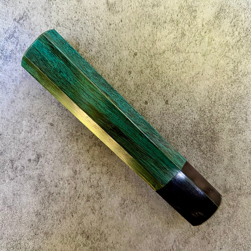 Custom Japanese Knife handle (wa handle)  for 165-210mm: Dyed sycamore and horn