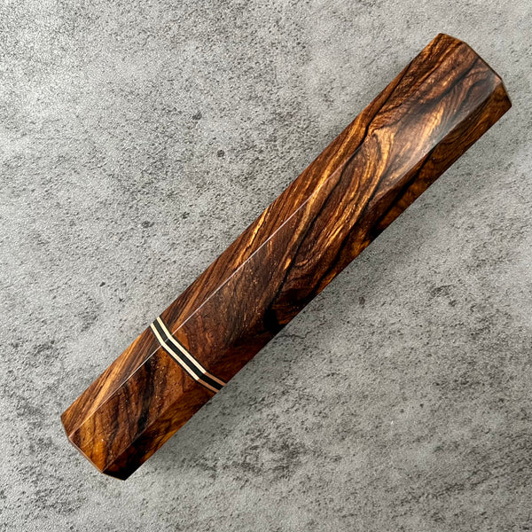 Custom Japanese Knife handle (wa handle)  for 240mm  -  Figured cocobolo