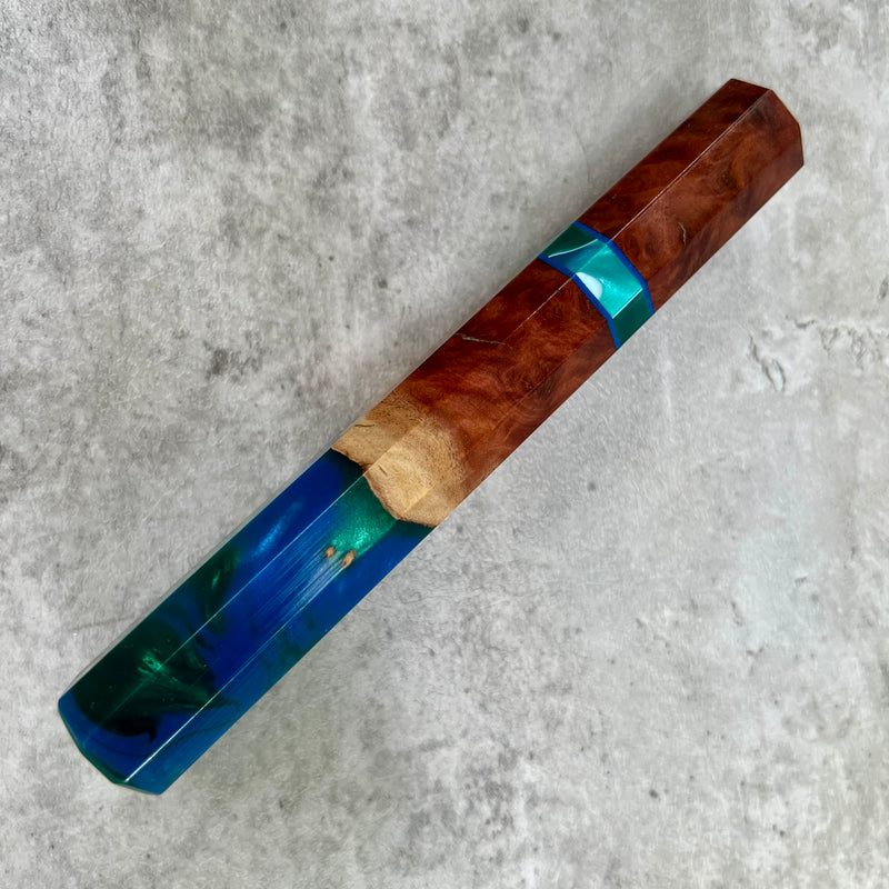 Custom Japanese Knife handle (wa handle)  for 210 mm  -  Aussie burl hybrid