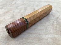 Custom Japanese Knife Handle (Wa Handle) - Curly Cherry and Yucatán Rosewood
