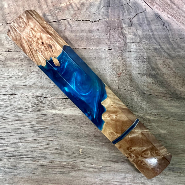 Custom Japanese Knife handle (wa handle)  for 240mm - Maple burl hybrid