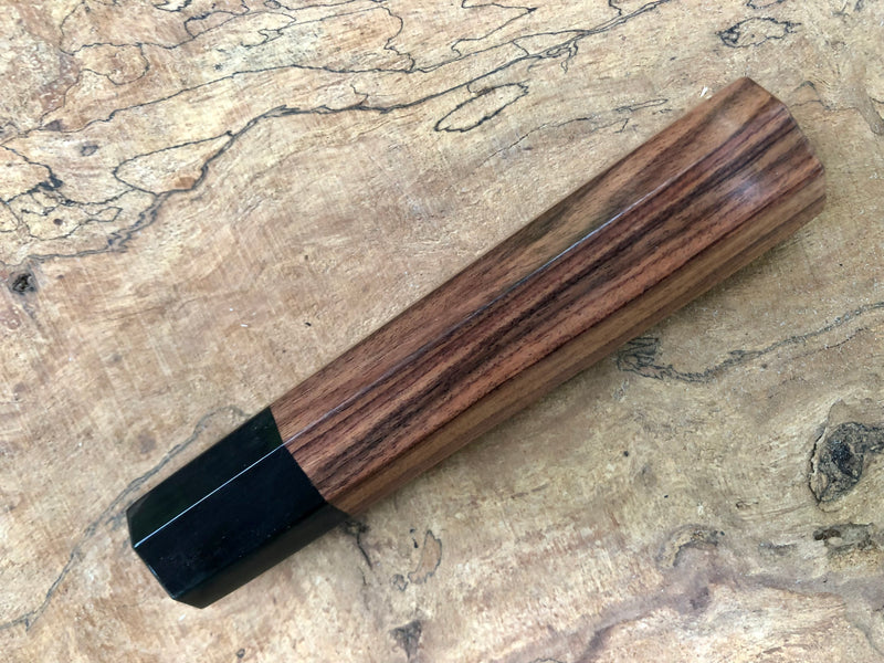 Custom Japanese Knife handle (wa handle) for 165-210 -  Bolivian Rosewood and Buffalo horn