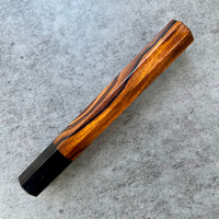 Custom Japanese Knife handle (wa handle)  for 240mm  -  Sonoran Desert Ironwood and horn