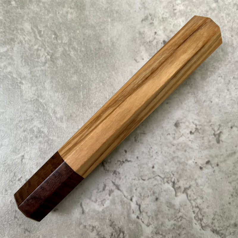 Custom Japanese Knife handle (wa handle)  for 165-210mm  -  olive and ringed gidgee