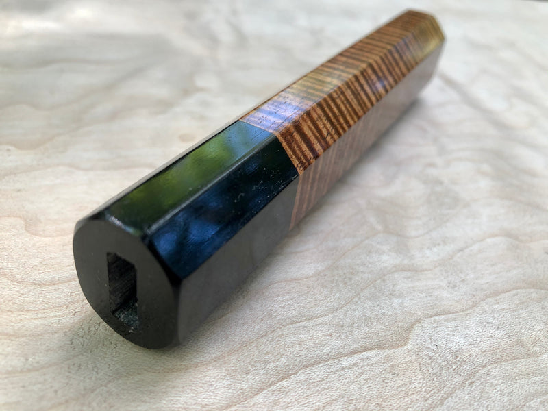 Custom Japanese Knife Handle (Wa Handle) - Tasmanian Blackwood and Buffalo Horn