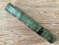 Custom Japanese Knife handle (wa handle)  for 165-210 mm -   Green dyed quilted maple