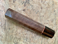 Custom Japanese Knife handle (wa handle) - curly black walnut and ziricote