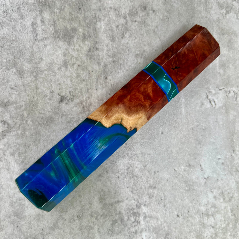 Custom Japanese Knife handle (wa handle)  for 210 mm  -  Aussie burl hybrid