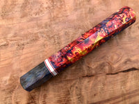 Custom Japanese Knife Handle (Wa Handle) - Dyed Box Elder burl