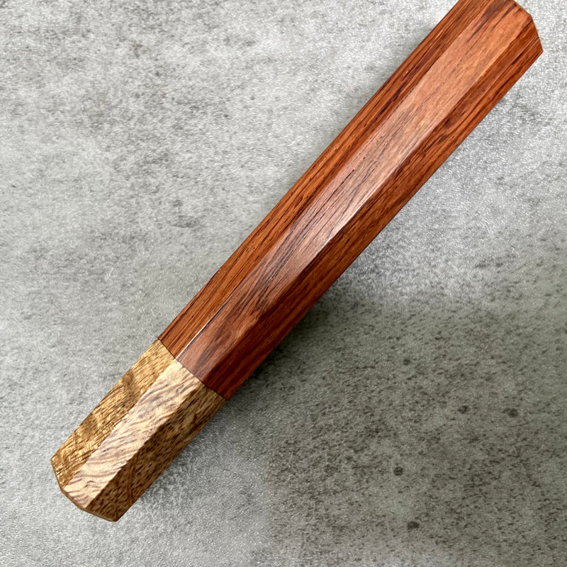 Custom Japanese Knife handle (wa handle) for 165-210mm : Honduran Rosewood and curly mango