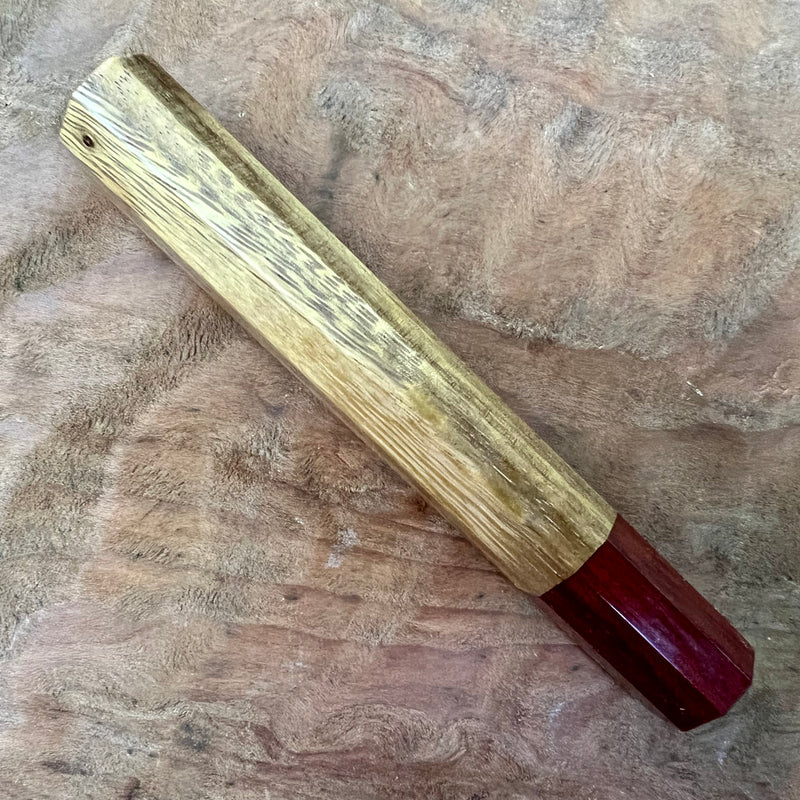 Custom Japanese Knife handle (wa handle)  for 240mm - Tigrillo and bloodwood