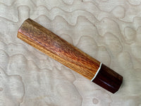 Custom Japanese Knife handle (wa handle) - Canary wood and Brazilian ebony