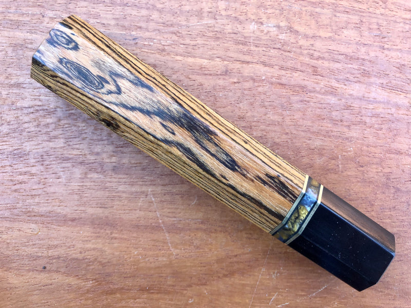 Custom Japanese Knife handle (wa handle)  for 240mm - Bocote, resin and horn
