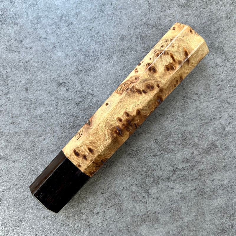 Custom Japanese Knife handle (wa handle)  for 165-210mm: Japanese Elm Burl