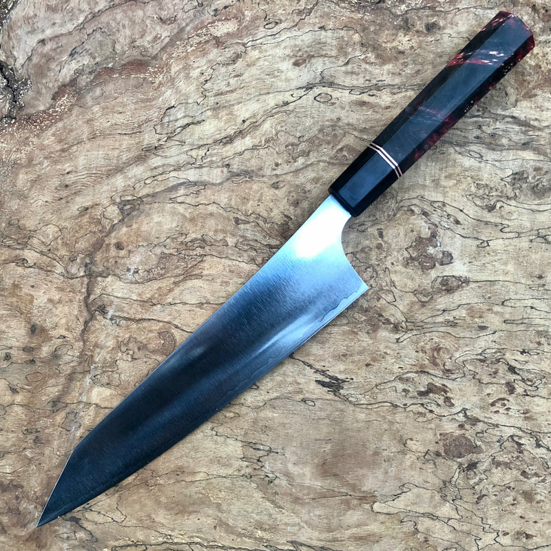 Custom Yu Kurosaki HAP40 210mm (8”) Gyuto Chef Knife - Dyed Box Elder