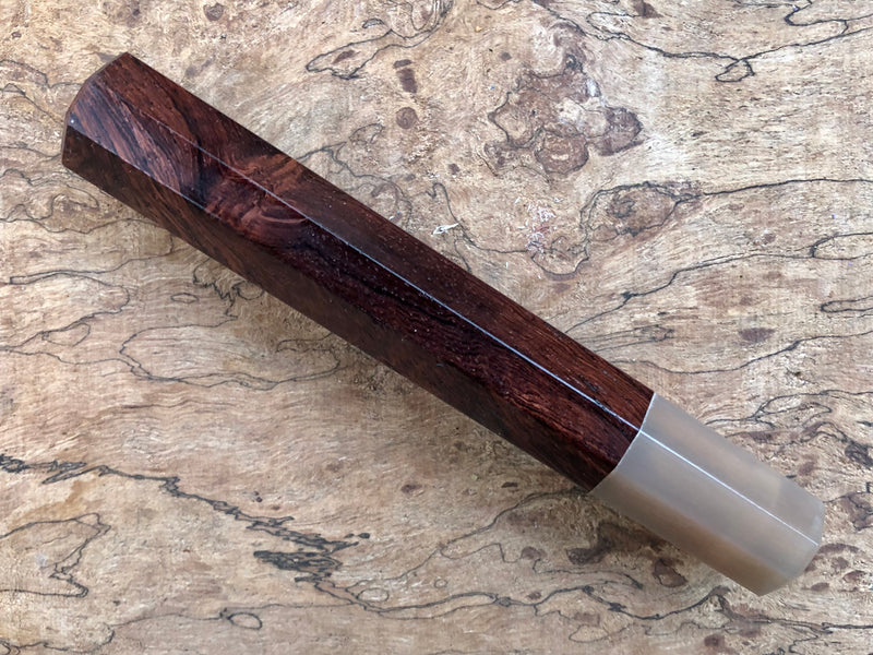 Custom Japanese Knife handle (wa handle) for 165-210mm -  Black cocobolo and blonde