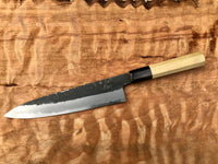 Sugi Tanaka Black Kurouchi Shirogami W2 Gyuto 210mm