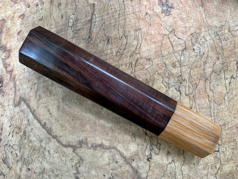 Custom Japanese Knife handle (wa handle) - rosewood and cypress