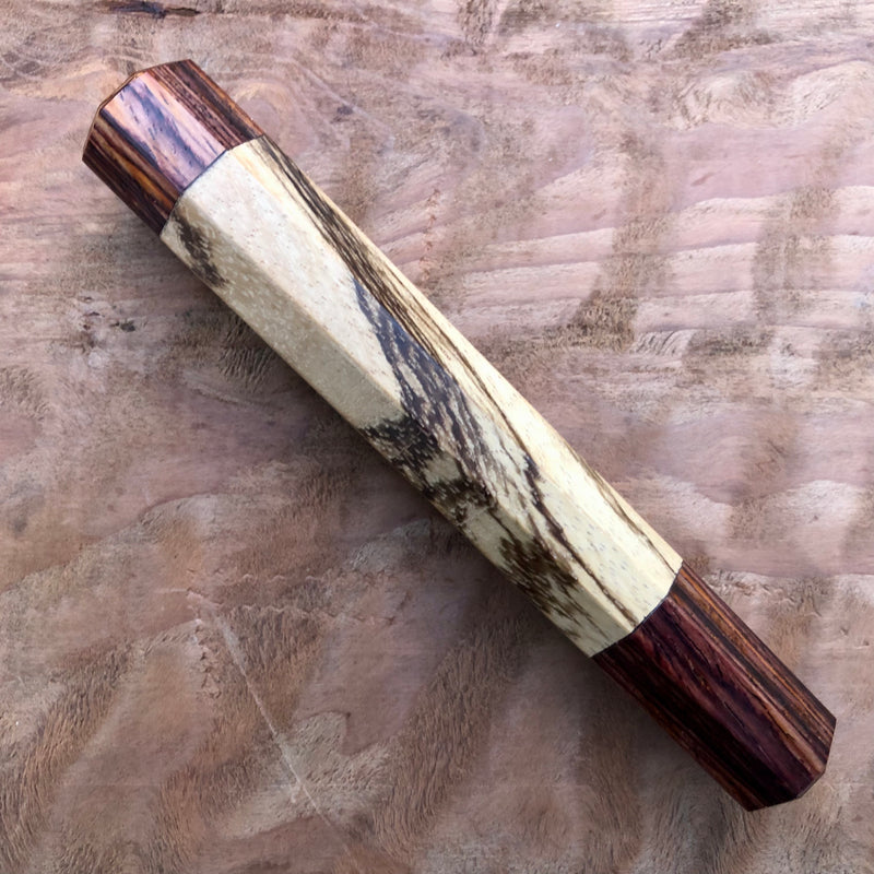 Custom Japanese Knife handle (wa handle)  for 165-210mm  - Zebrawood and cocobolo