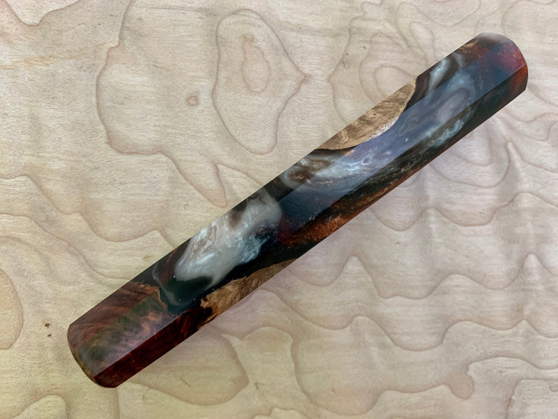 Custom Japanese Knife handle (wa handle) - Honduran Rosewood Burl hybrids