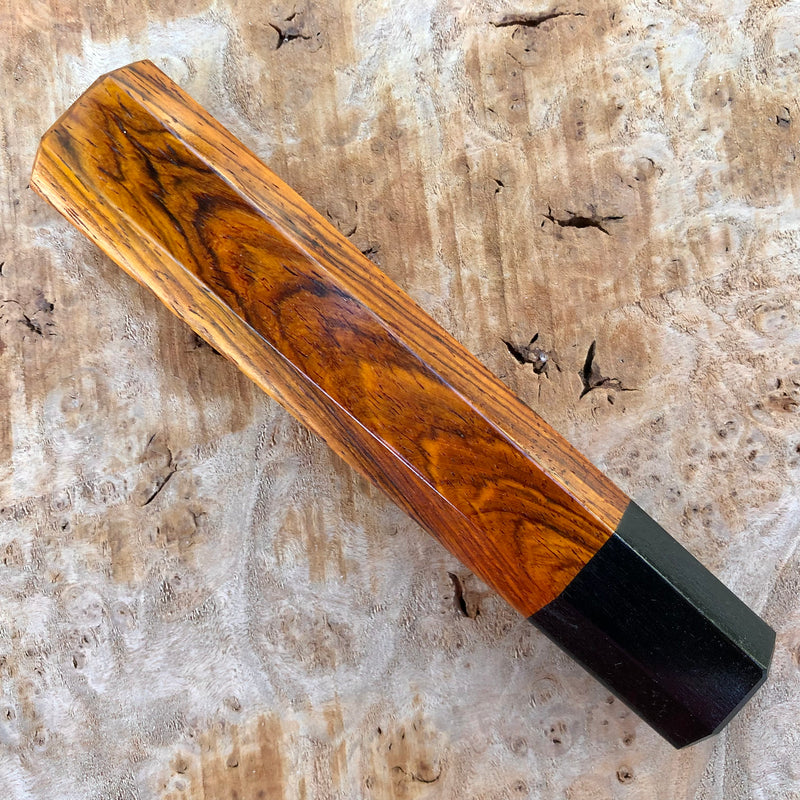 Custom Japanese Knife handle (wa handle)  for 165-210mm  - Cocobolo and Macassar ebony