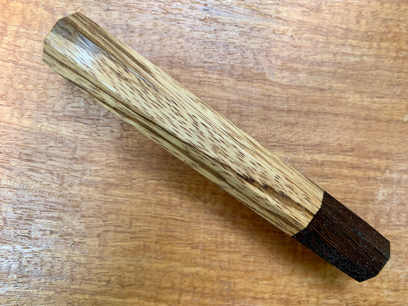Custom Japanese Knife handle (wa handle) - zebrawood and wenge