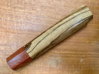 Custom Japanese Knife handle (wa handle) - zebra-wood and bubinga