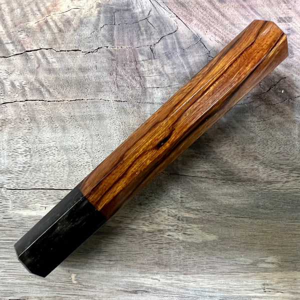 Custom Japanese Knife handle (wa handle)  for 165-210mm  -  Desert Ironwood and horn