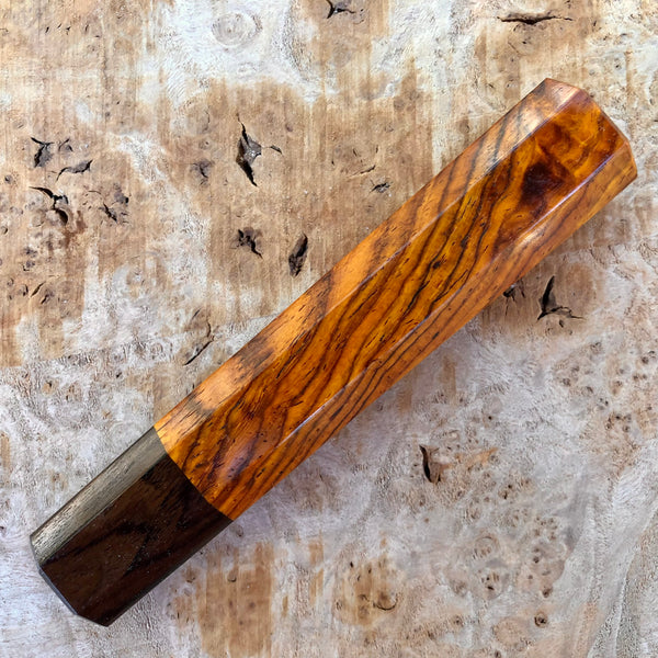 Custom Japanese Knife handle (wa handle)  for 165-210mm  - Cocobolo and African Blackwood