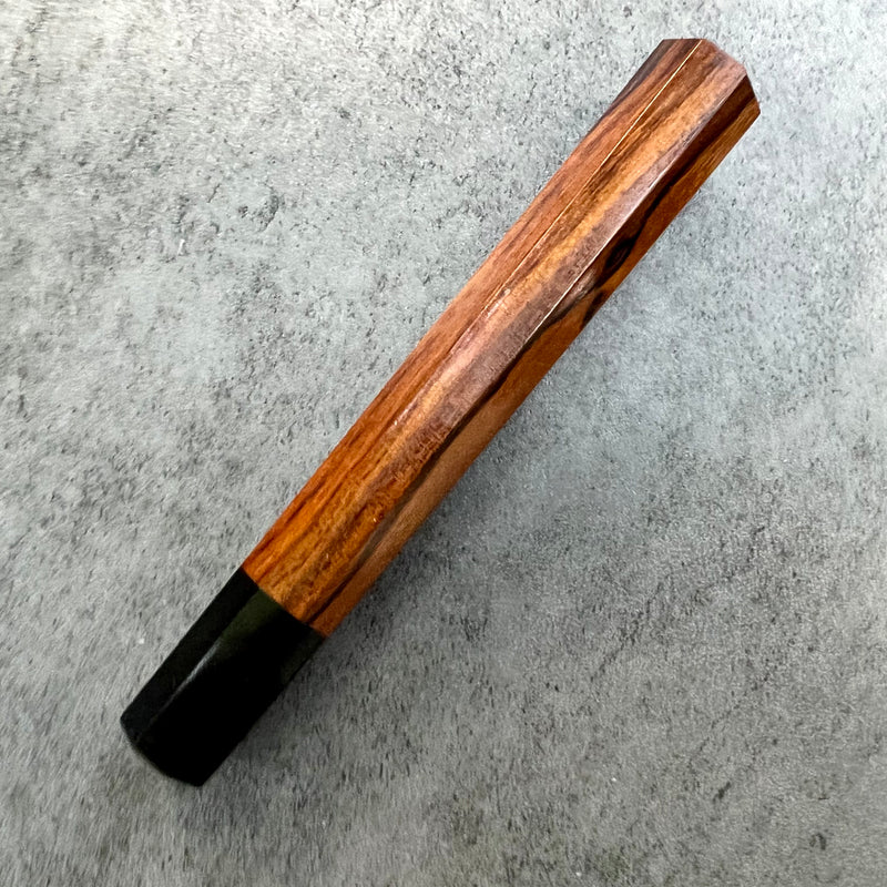 Custom Japanese Knife handle (wa handle)  for 240mm -  Sonoran desert ironwood and horn