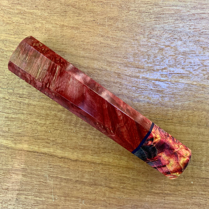 Custom Japanese Knife handle (wa handle) - Dyed maple and box elder