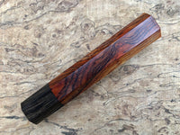 Custom Japanese Knife handle (wa handle)  for 240mm - Cocobolo and African Blackwood