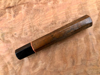 Custom Japanese Knife Handle - Claro Walnut and horn