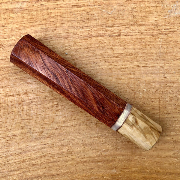 Custom Japanese Knife handle (wa handle) - Siamese Rosewood and olive