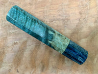 Custom Japanese Knife handle (wa handle) - dyed curly mango and spalted maple